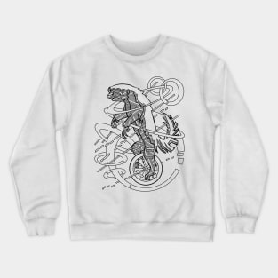 Honey Badger on a Unicycle Don't Care Crewneck Sweatshirt